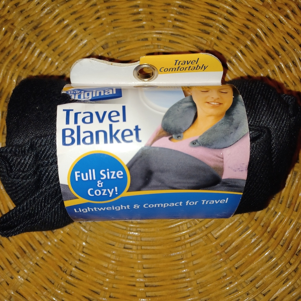 Black Travel Blanket